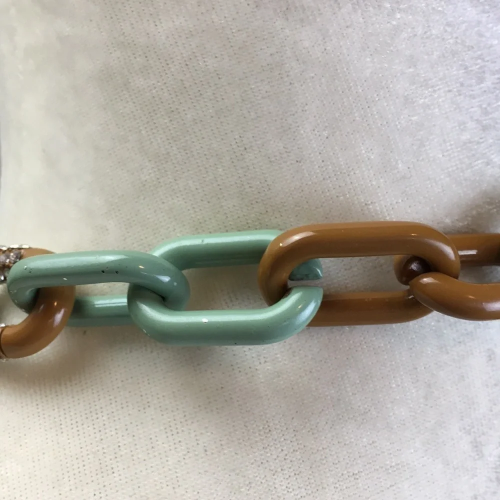 J Crew Chunky Chain necklace w rhinestones